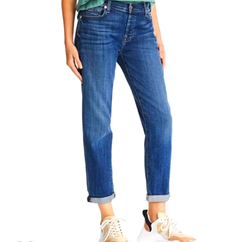 7FAM Josefina Skinny Boyfriend Jeans Button Fly